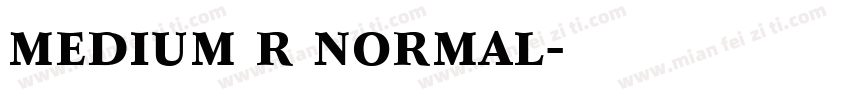 medium r normal字体转换